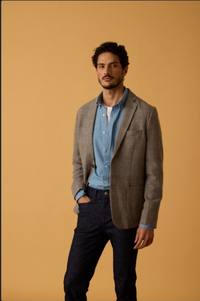 Harthmore Woolen Checkered Jacket - Grey