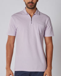 Signature Zipper Polo - Lavender