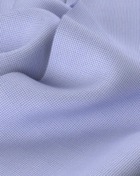 Eversley Twill Micro Checked Shirt - Light Blue