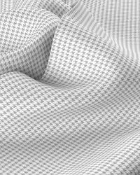 Giza Cotton Houndstooth Shirt - Light Grey
