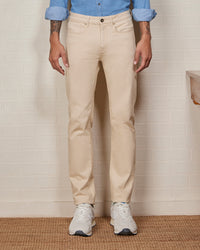 Japanese Canvas Ecru Stretch Jeans - Ecru