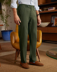 Seascape Linen Relaxed Pants - Olive