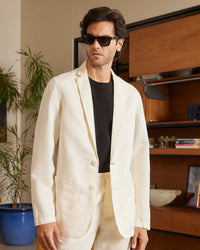 The Bellagio Soft Tailored Blazer - Ecru