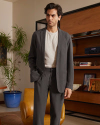 The Riviera Soft Tailored Blazer - Dark Grey