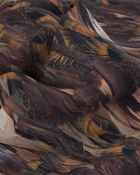 Japanese Feather Printed Shirt - Beige