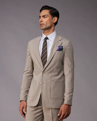 The Kensington Melange Suit Blazer – Khaki