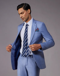 The Regent Structured Suit Blazer - Blue