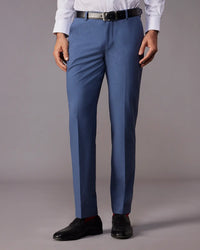 Marovin Stretch Structured Dress Pants - Blue