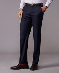 Sorello Twill Checked Dress Pants - Navy