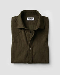 Reed Olive Cotton Corduroy Shirt