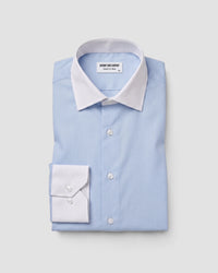 Blue Stretch Banker Shirt