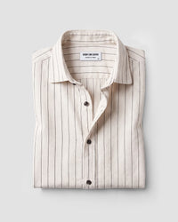 Black & Ecru Striped Shirt