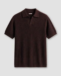 Signature Flat Knit Johnny Polo - Brown
