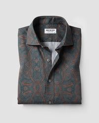 Green Abstract Printed Shirt