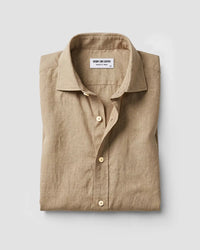 Light Brown Cotton Linen Shirt