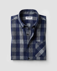 Black & Olive Corduroy Checked Shirt