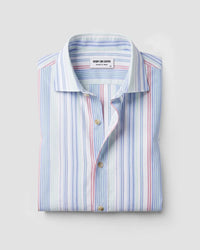Blue & Green Oxford Striped Shirt