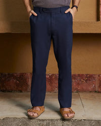 Driftscape Relaxed Linen Pants - Navy