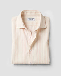 Yellow & Red Corduroy Striped Shirt