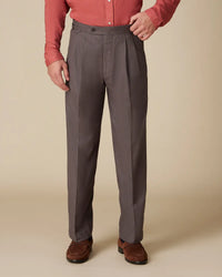 Vicenza Cotton Linen Relaxed Neapolitan Pants - Dark Grey