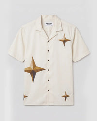 Beige Star Printed Shirt