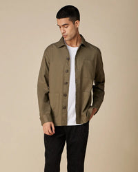 Stonebridge Cotton Dobby Shacket - Olive
