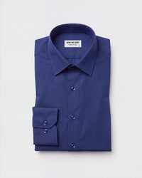 Navy Blue Poplin Shirt