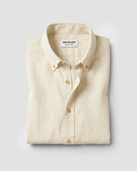 Ecru Blended Linen Soft Washed Shirt