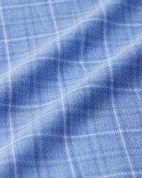Flannel Checked Shirt - Mid Blue