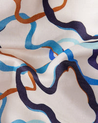 Formanova Cotton Silk Printed Shirt - Blue & Brown