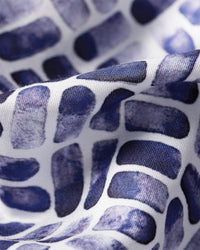 Inkgrid Cotton Silk Printed Shirt - Blue