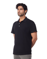 Signature Button Polo - Black