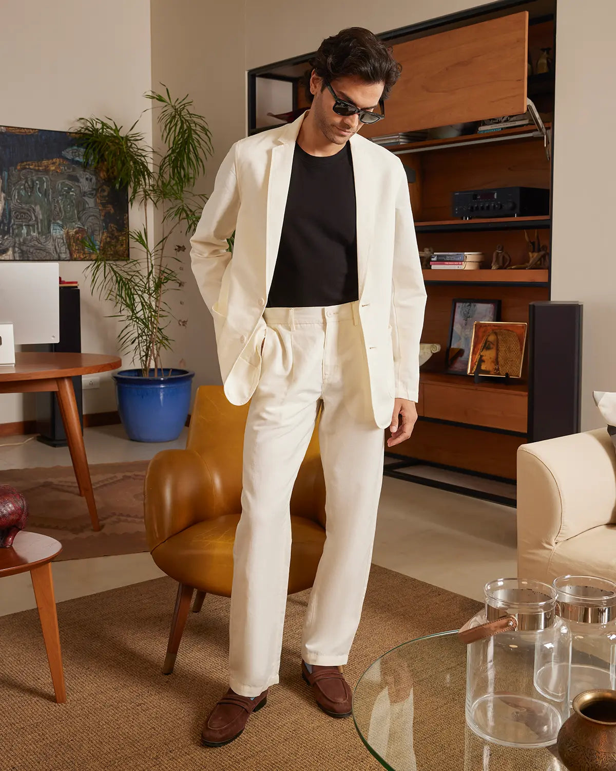 The Bellagio Soft Tailored Suit - Ecru