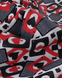 Cardinale Cotton Silk Printed Shirt - Black & Red