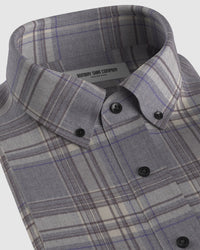 Japanese Flannel Checked Shirt - Grey