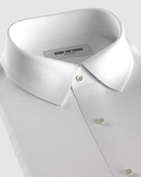 100% Cotton Poplin Shirt - White