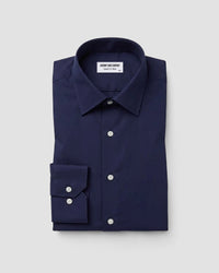 Navy Wrinkle-Free Stretch Twill Shirt