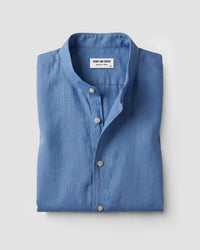 Blue Cotton Linen Shirt