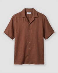 Brown Dobby Knit Shirt