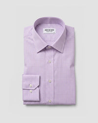Lavender & White Lyocell Checked Shirt