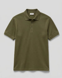100% Merino Wool Polo - Olive