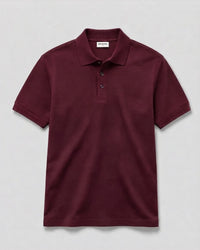 100% Merino Wool Polo - Burgundy