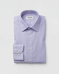 Luthai Light Blue Textured Striped Shirt