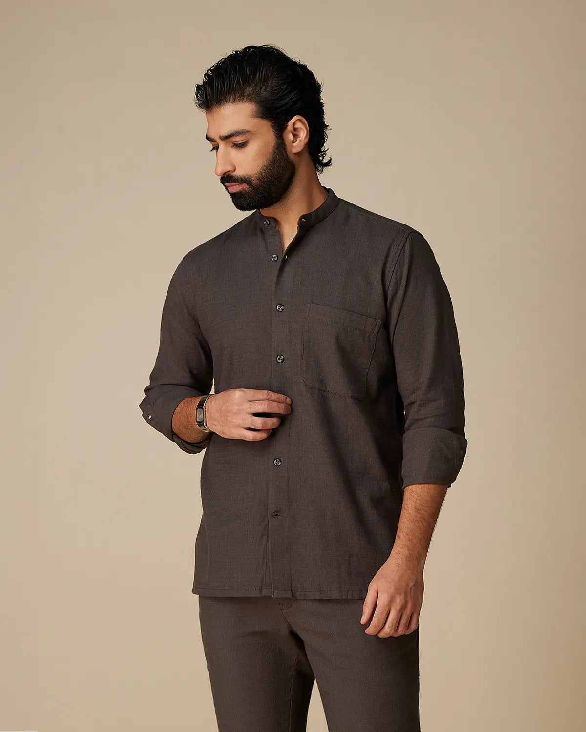Nomad Grey Cotton Co-ord Set