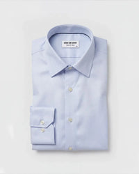 Light Blue Bold Twill Cotton-Lyocell Shirt