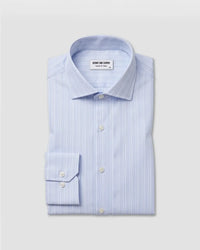 Mid Blue & White Striped Shirt