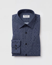 Navy Abstract Pixel Print Shirt